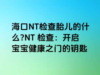 海口NT檢查胎兒的什么?NT 檢查：開啟寶寶健康之門的鑰匙